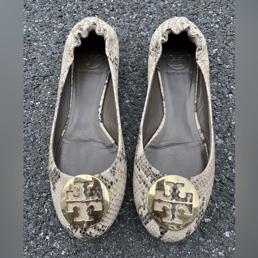 Tory Burch Reva Python Ballet Flat - image 1
